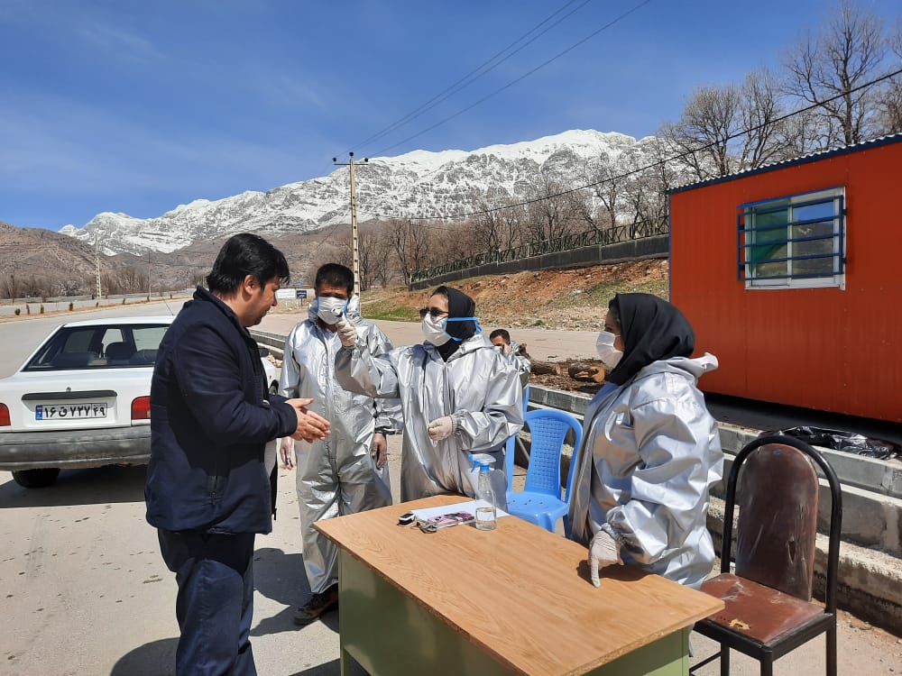 افتتاح ایستگاه غربالگری بیماری کرونا ویروس در ورودی شهرستان سی سخت